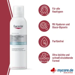 Eucerin Hyaluron-Filler + 3x Effect Intensives Hydra Spray, 150 ml