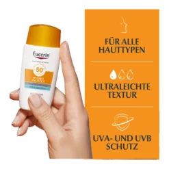 Eucerin Hydro Protect Ultraleichtes Face Sun Fluid LSF 50+, 50 ml