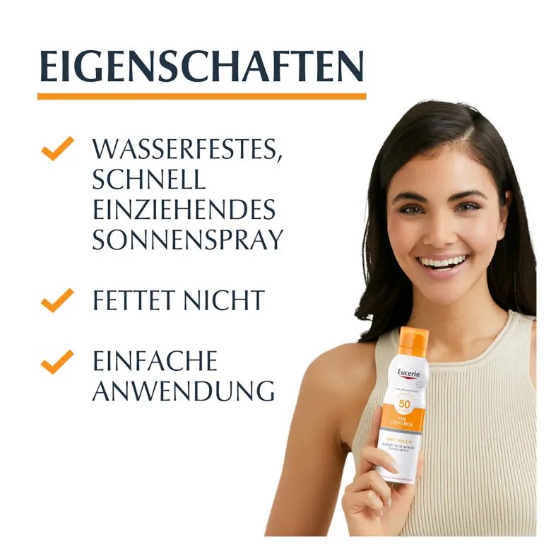 Eucerin Oil Control Dry Touch Sonnenspray LSF 50, 200 ml