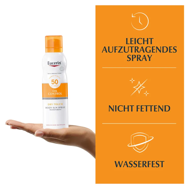 Eucerin Oil Control Dry Touch Sonnenspray LSF 50, 200 ml