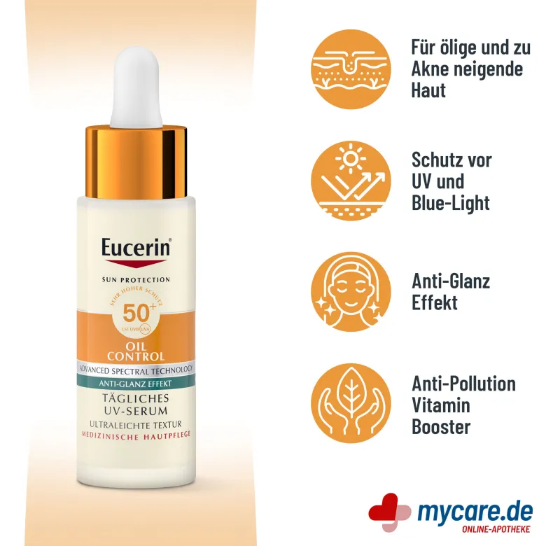 Eucerin Oil Control Face Sun Tägliches UV-Serum LSF 50+, 30 ml