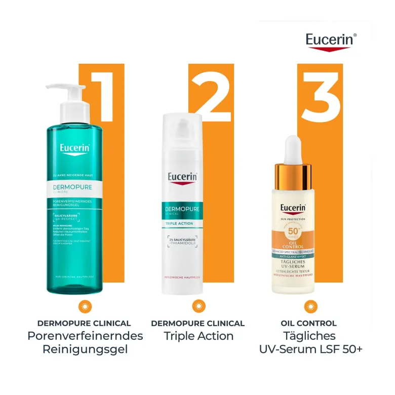 Eucerin Oil Control Face Sun Tägliches UV-Serum LSF 50+, 30 ml