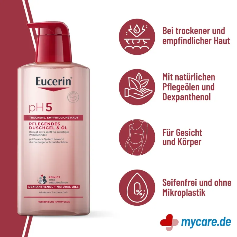 Eucerin pH5 Pflegendes Duschgel & Öl, 400 ml