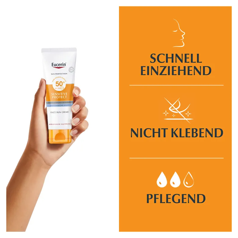 Eucerin Sensitive Protect Face Sun Creme LSF 50+, 50 ml