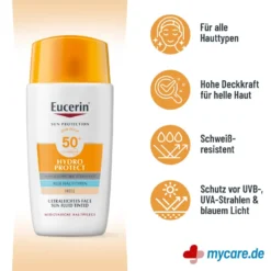 Eucerin Sun Hydro Protect Face Fluid LSF 50+ getönt hell, 50 ml