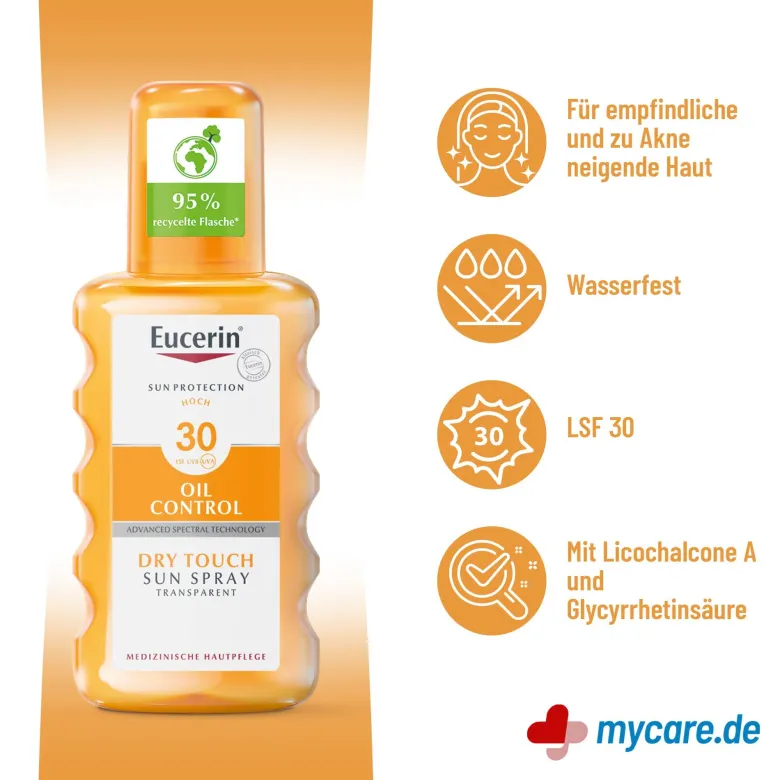 Eucerin Sun Oil Control Spray Transparent LSF 30, 200 ml