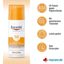 Eucerin Sun Pigment Control Getönte Face Gel-Creme LSF50+, 50 ml