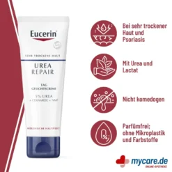 Eucerin UreaRepair Tag Gesichtscreme, 50 ml