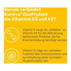 Eunova DuoProtect D3 + K2 4000 I.E. Kapseln, 90 St