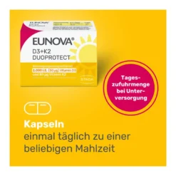 Eunova DuoProtect D3 + K2 2000 I.E. Kapseln, 2X90 St