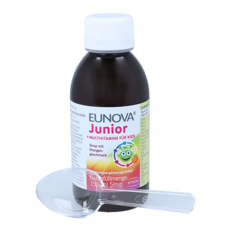 Eunova Junior Sirup mit Orangengeschmack, 150 ml