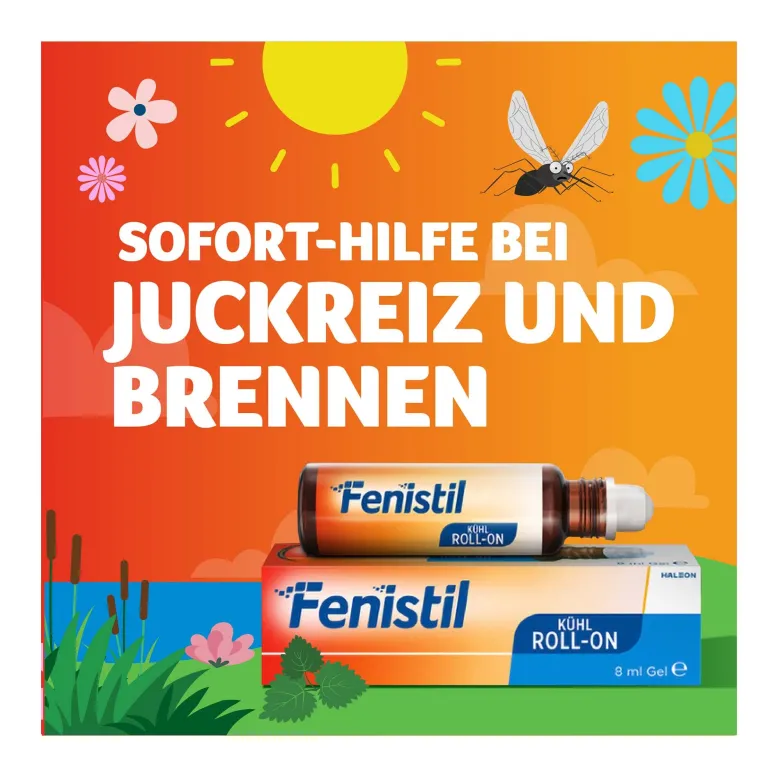 Fenistil Kühl Roll-on bei Insektenstichen und Sonnenbrand, 8 ml