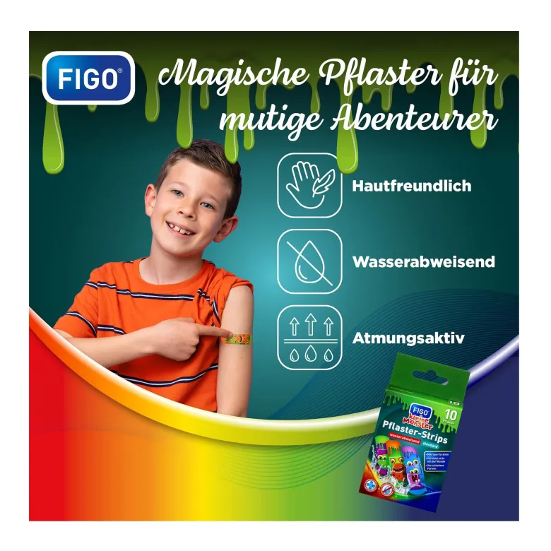 Figo Kinderpflaster kleine Monster, 10 St