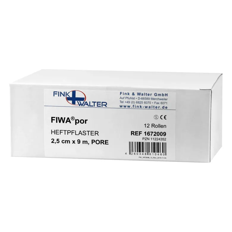 FIWa por Heftpflaster 2,5 cm x 9 m, 12 St