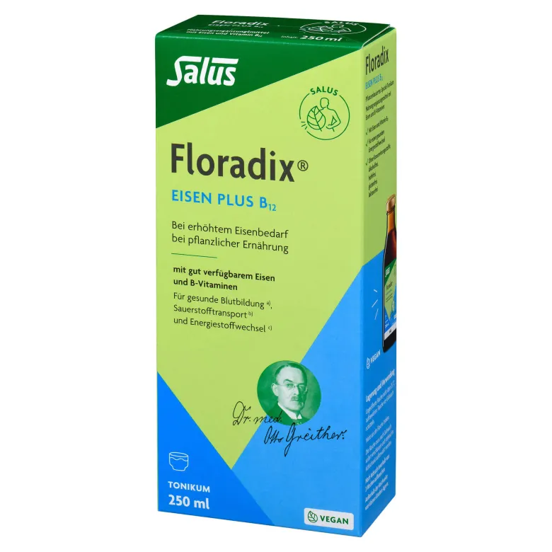 Floradix Eisen plus B12 vegan, 250 ml