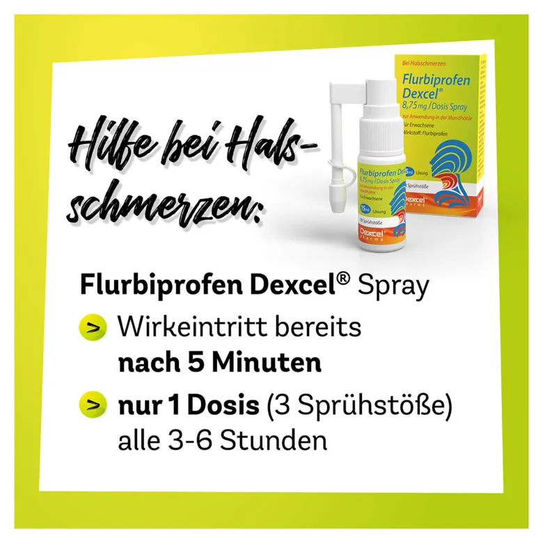 Flurbiprofen Dexcel 8,75 mg/Dosis Spray, 15 ml