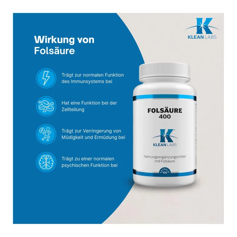 Folsäure 400 µg Kapseln, 100 St