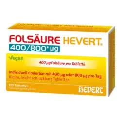Folsäure Hevert 400/800 µg Tabletten, 120 St