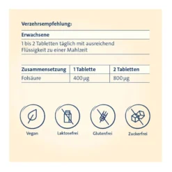 Folsäure Hevert 400/800 µg Tabletten, 120 St