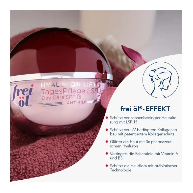 Frei Öl Anti Age Hyaluron Lift TagesPflege LSF 15, 50 ml
