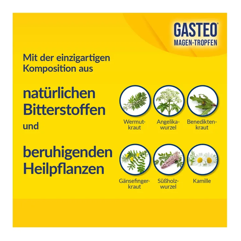 Gasteo Magen-Tropfen bei Magen-Darm-Beschwerden, 20 ml