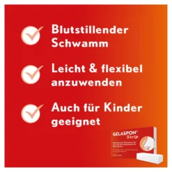 Gelaspon Strip zur Blutstillung und Wundversorgung, 4 St