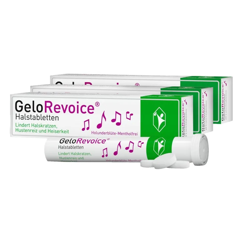 GeloRevoice Halstabletten Holunderblüte-Mentholfrei, 3x20 St