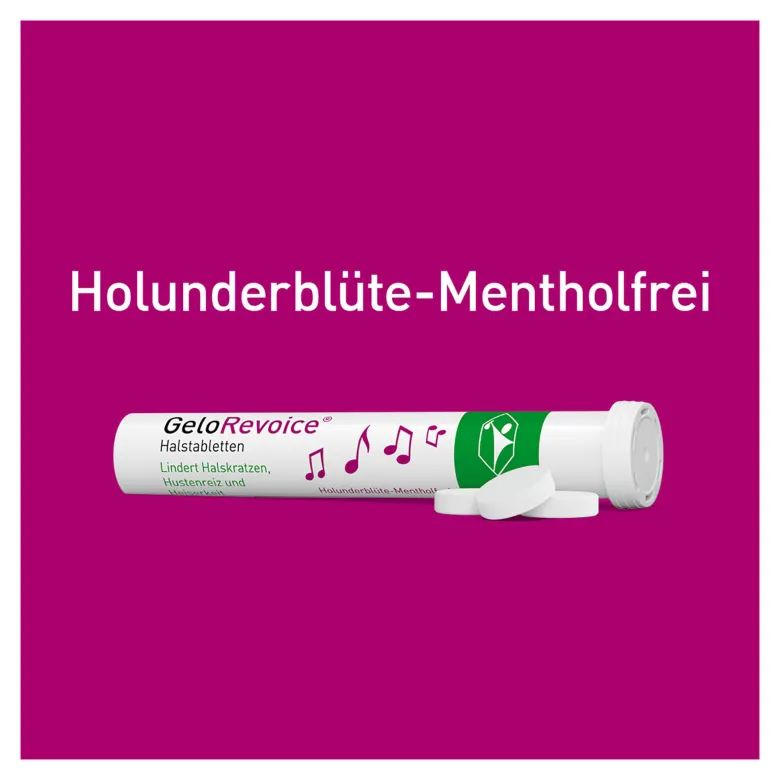 GeloRevoice Halstabletten Holunderblüte-Mentholfrei, 3x20 St