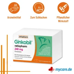 Ginkobil ratiopharm 240 mg, mit Ginkgo biloba, 120 St