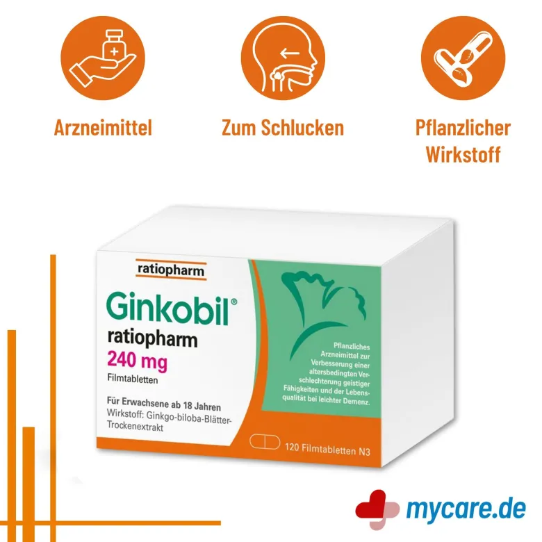 Ginkobil ratiopharm 240 mg, mit Ginkgo biloba, 120 St