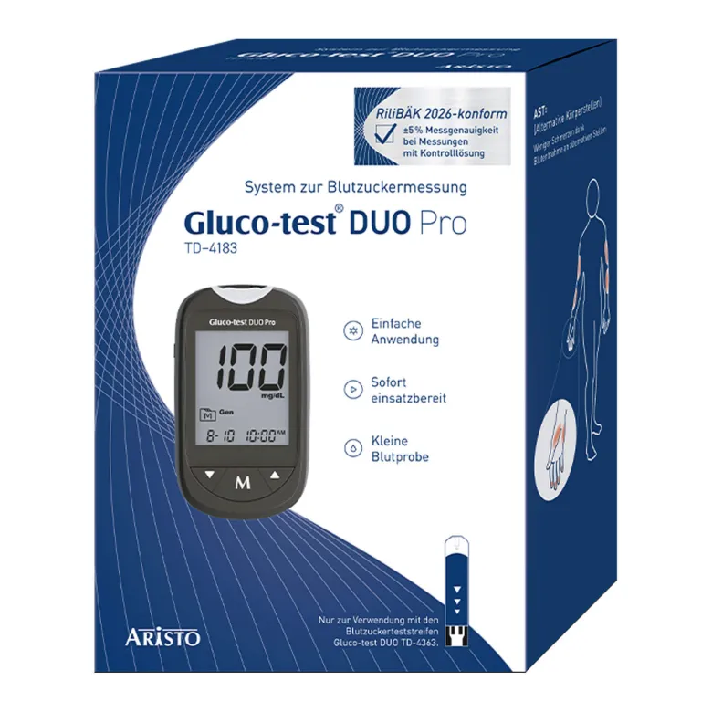 Gluco-test DUO Pro Blutzuckermessgerät Starterset mg/dl, 1 St