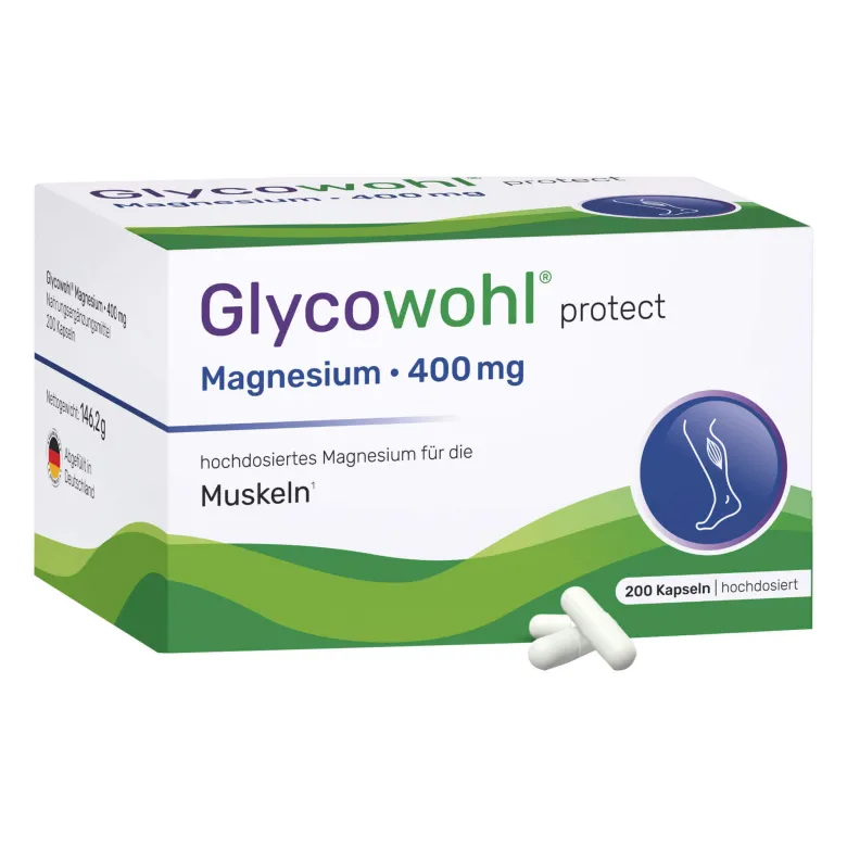 Glycowohl Magnesium 400 mg hochdosiert vegan, 200 St