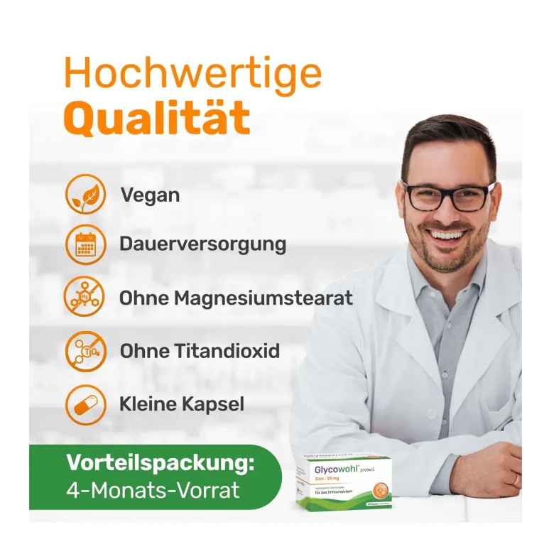 Glycowohl protect Zink-Komplex 25 mg Kapseln, 120 St