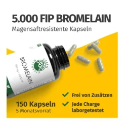 GREEN NATURALS Bromelain 500 mg vegane Kapseln, 150 St