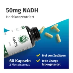Green Naturals NADH Kapseln vegan und hochdosiert, 60 St