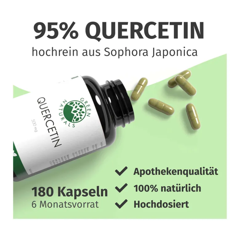 GREEN NATURALS Quercetin 500 mg Kapseln, 180 St