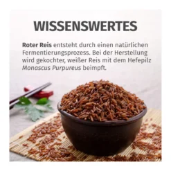 GREEN NATURALS Roter Reis Monacolin K vegane Kapseln, 180 St