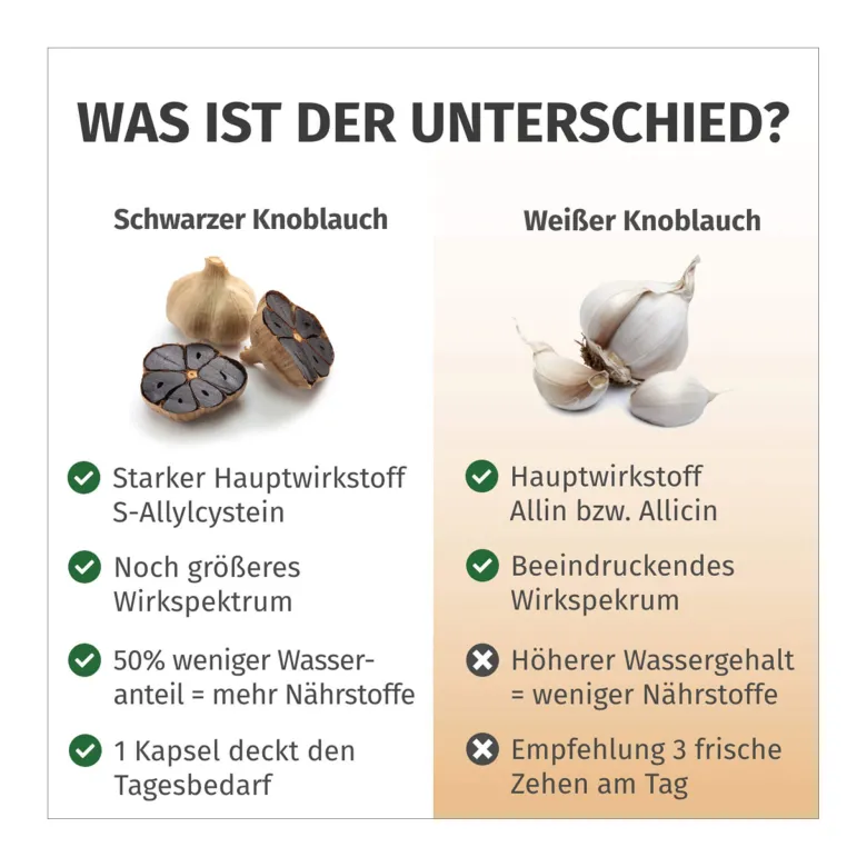 GREEN NATURALS Schwarzer Knoblauch vegane Kapseln, 180 St
