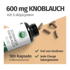 GREEN NATURALS Schwarzer Knoblauch Kapseln, 180 St