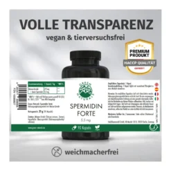 GREEN NATURALS Spermidin forte 5,5 mg vegane Kapseln, 90 St
