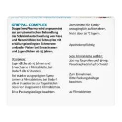 GRIPPAL COMPLEX DoppelherzPharma Filmtabletten, 20 St