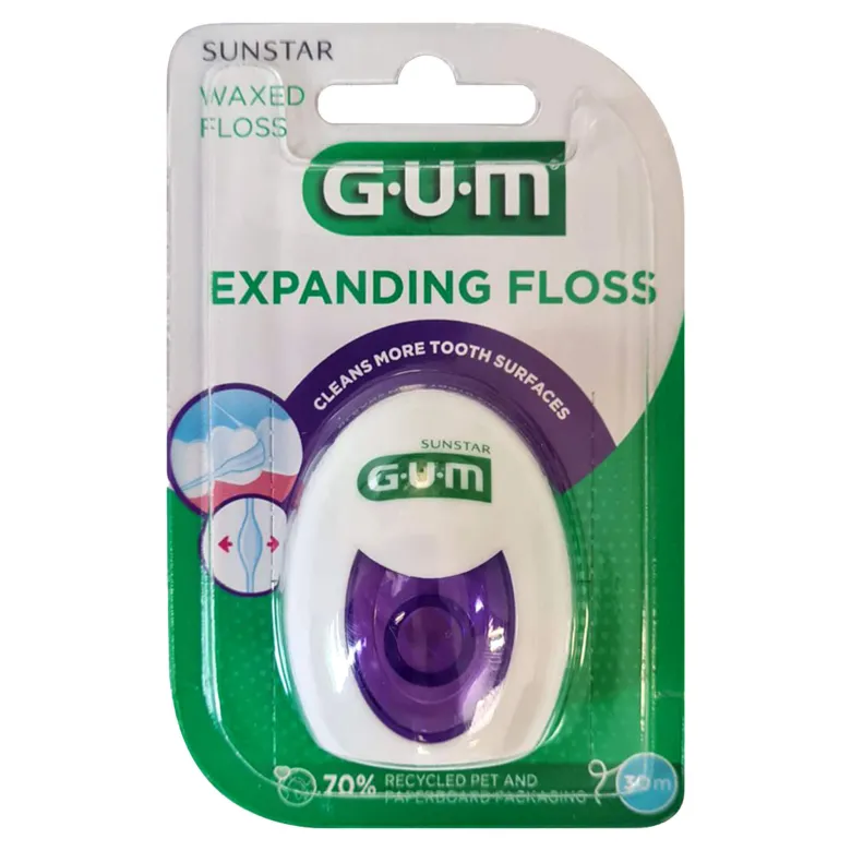 GUM Expanding Floss Flausch-Zahnseide, 30 m