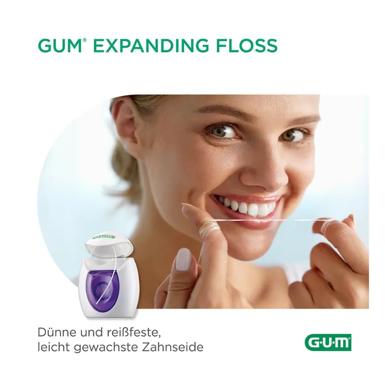 GUM Expanding Floss Flausch-Zahnseide, 30 m