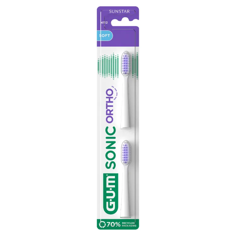 GUM Sonic Ortho Ersatzbürstenköpfe, 2 St