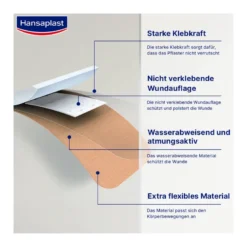 Hansaplast Elastic Pflaster 1m x 6cm, 1 St