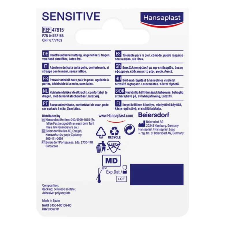 Hansaplast Fixierpflaster Sensitive 5m x 1,25cm, 1 St