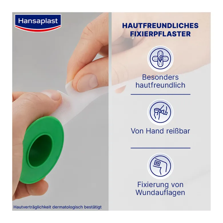 Hansaplast Fixierpflaster Sensitive 5m x 1,25cm, 1 St