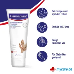 Hansaplast Regenerierende Fußcreme 10% Urea, 100 ml