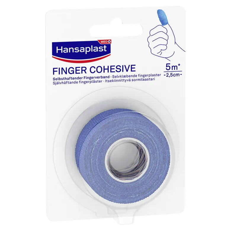 Hansaplast Selbsthaftender Fingerverband 5 m x 2,5 cm blau, 1 St