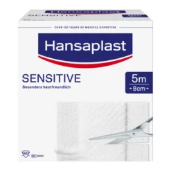 Hansaplast Sensitive Pflaster 8cm x 5m Rolle, 1 St